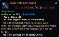In-game tooltip for Magi Hold Spellwand