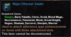 In-game tooltip for Major Ethereal Sealer