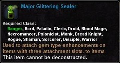 In-game tooltip for Major Glittering Sealer