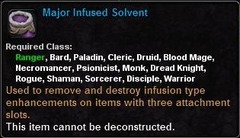 In-game tooltip for Major Infused Solvent