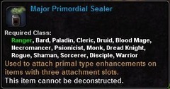 In-game tooltip for Major Primordial Sealer