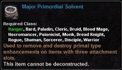 In-game tooltip for Major Primordial Solvent