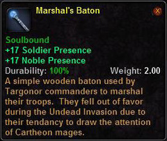 In-game tooltip for Marshal's Baton