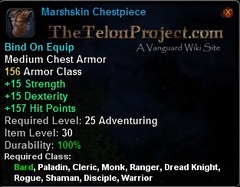 In-game tooltip for Marshskin Chestpiece