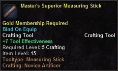 In-game tooltip for Master's Superior Measuring Stick