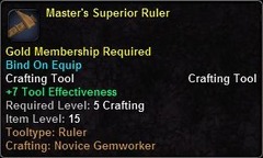 In-game tooltip for Master's Superior Ruler