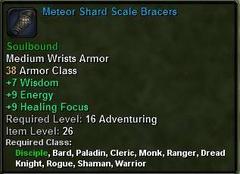 In-game tooltip for Meteor Shard Scale Gloves