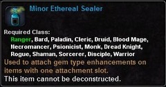 In-game tooltip for Minor Ethereal Sealer