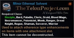 In-game tooltip for Minor Ethereal Solvent