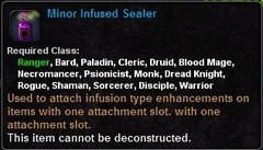 In-game tooltip for Minor Infused Sealer