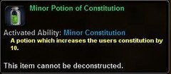 In-game tooltip for Minor Potion Of Constitution