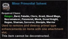 In-game tooltip for Minor Primordial Solvent