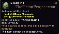 In-game tooltip for Miracle Pill
