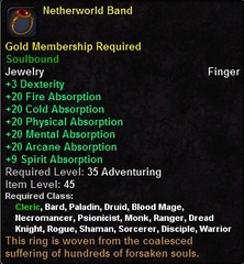 In-game tooltip for Netherworld Band