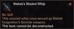 In-game tooltip for Nishek's Bladed Whip