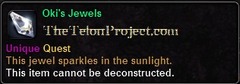 In-game tooltip for Oki's Jewels