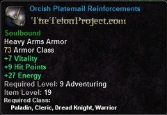 In-game tooltip for Orcish Platemail Reinforcements