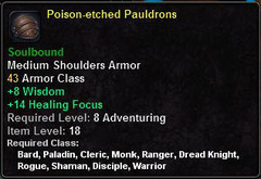 In-game tooltip for Poison-etched Pauldrons