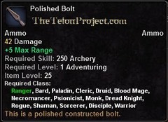In-game tooltip for Polished Bolt