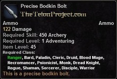 In-game tooltip for Precise Bodkin Bolt