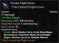 In-game tooltip for Precise Flight Arrow