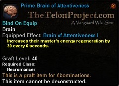 In-game tooltip for Prime Brain of Attentiveness