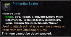 In-game tooltip for Primordial Sealer
