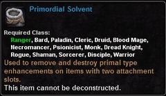 In-game tooltip for Primordial Solvent