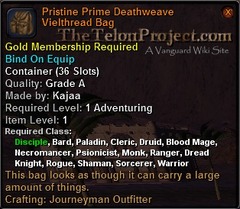 In-game tooltip for Pristine Prime Deathweave Vielthread Bag