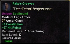 In-game tooltip for Rake's Greaves