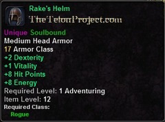 In-game tooltip for Rake's Helm