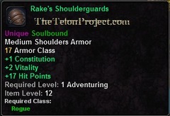 In-game tooltip for Rake's Shoulderguards
