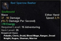 In-game tooltip for Red Sparrow Basher