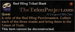 In-game tooltip for Red Wing Tribal Mask