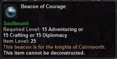 In-game tooltip for Relic Of Courage