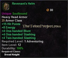 In-game tooltip for Revenant's Helm