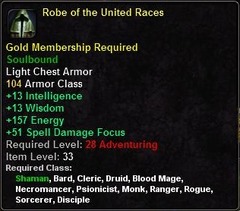 In-game tooltip for Robe of the United Races