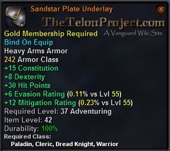 In-game tooltip for Sandstar Plate Underlay