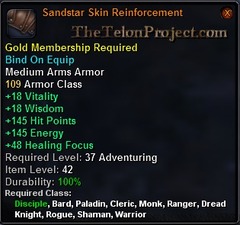 In-game tooltip for Sandstar Skin Reinforcement