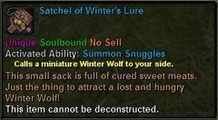 In-game tooltip for Satchel of Winter's Lure
