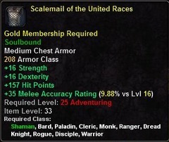 In-game tooltip for Scalemail of the United Races