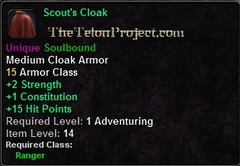 In-game tooltip for Scout's Cloak
