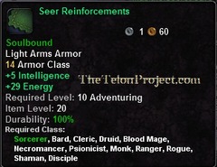 In-game tooltip for Seer Reinforcements