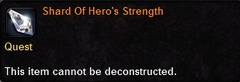 In-game tooltip for Shard Of Hero's Strength