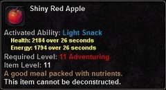 In-game tooltip for Shiny Red Apple