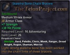 In-game tooltip for Skawlra Bone Chain Bracers