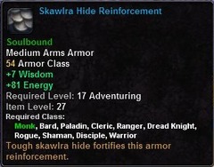 In-game tooltip for Skawlra Hide Reinforcement
