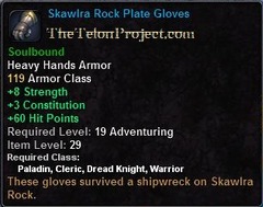 In-game tooltip for Skawlra Rock Plate Gloves