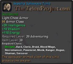 In-game tooltip for Skawlra Saltweave Tunic