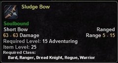 In-game tooltip for Sludge Bow